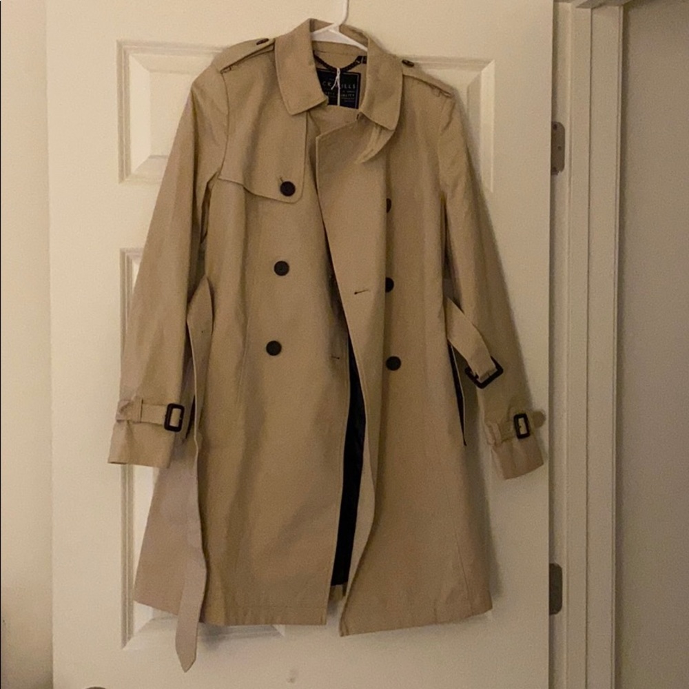 tan jack wills trench coat